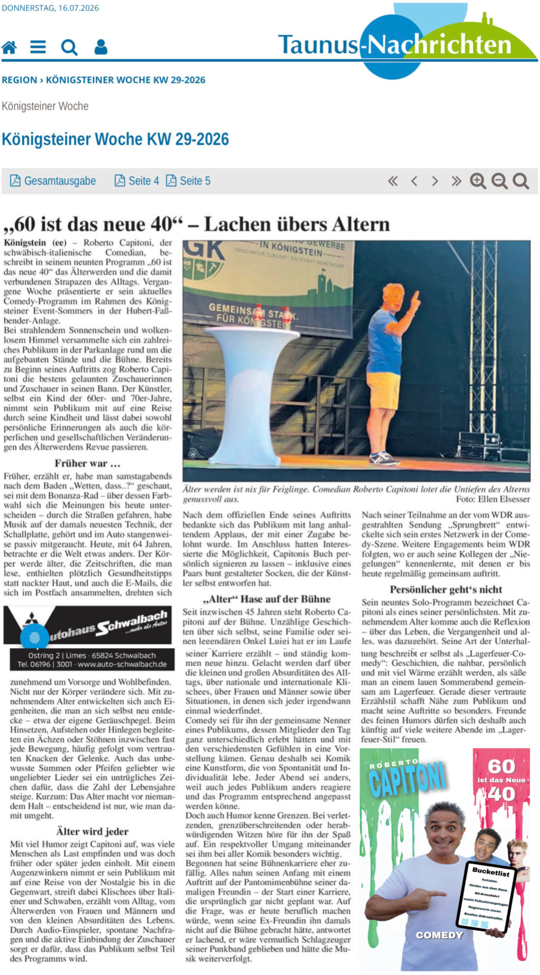 Pressekritik 16.07.26 Taunus Nachrichten